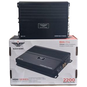 Amplificador Digital 4 Canales Black Hawk 2200W