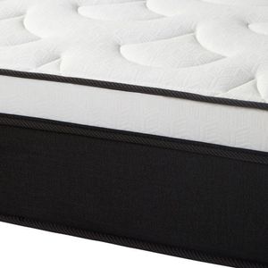 Cama Europea Path Grafito 1.5 Plazas R.N Bennet Grafito + 1 Almohada