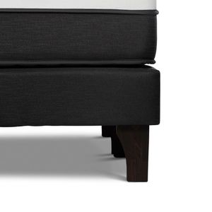 Cama Europea Path Grafito 1.5 Plazas R.N Bennet Grafito + 1 Almohada