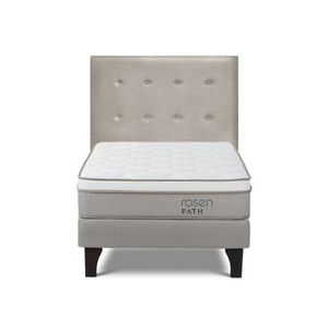 Cama Europea Path Niebla 1.5 Plazas R.West Niebla + 1 Almohada