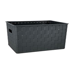 Canasto Plástico trenzado 39x28x18 cm