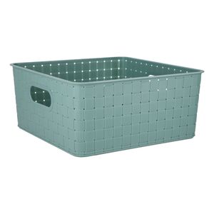 Canasto Plástico trenzado 31x31x14 cm