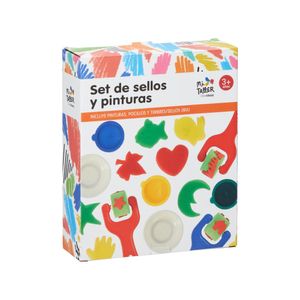 Set Sellos y Pinturas con Roller 18,5x5,8x25,5 cm