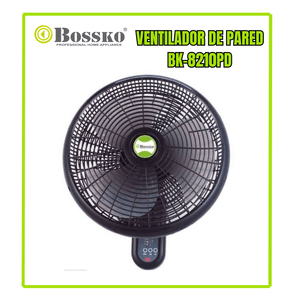 Ventilador De  Bossko 16"  Pared con Control Remoto  BK-8210PD