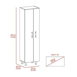 Mueble de Aseo Nala Melamina Blanco Tuhome