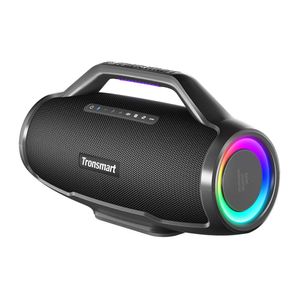 Parlante bluetooth Tronsmart Bang Max 130W, resistente al agua IPX6, hasta 24 horas de reproducción, luz led, función karaoke y guitarra, negro