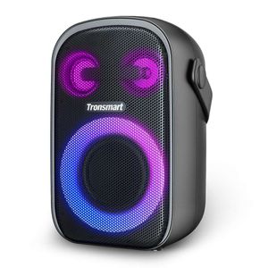 Parlante bluetooth Tronsmart Halo 110 60W, resistente al agua IPX6, hasta 18 horas de reproducción, luz led, función karaoke y guitarra, inc micrófono