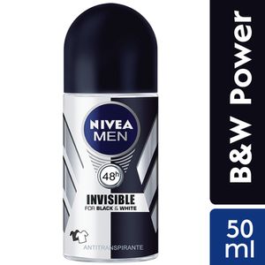 Desodorante Roll On para Hombre NIVEA Invisible Black & White Frasco 40ml