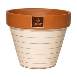 Maceta Cerámica Estandar Terracolor 24 Terrabeige