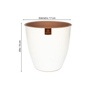 Maceta Cerámica Zafiro 17 Blanca