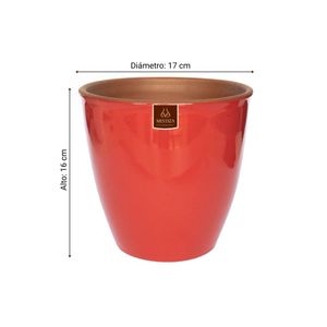 Maceta Cerámica Zafiro 17 Roja
