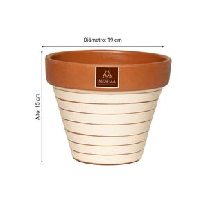 Maceta Cerámica Estandar Terracolor 19 Terrabeige