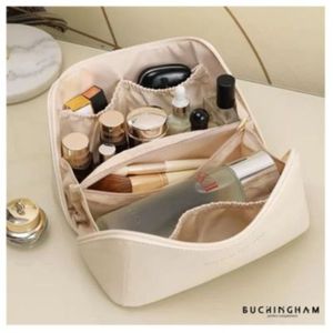 Neceser Estuche De Cosméticos PU Con Asa Buckingham MDA290025 Beige
