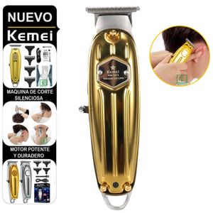 Maquina Patillera Kemei Inalambrico 70 Years KM-1949 Dorado