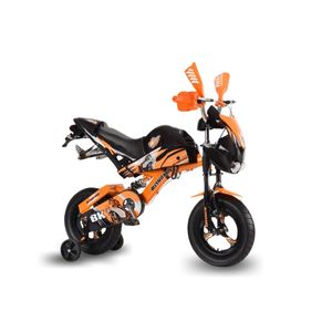 Bici Moto para Niños Aro 12 Kingdom Furious Monster Naranja