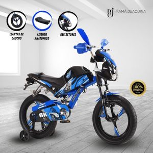 Bici Moto para Niños Aro 16 Kingdom Furious Monster II Azul