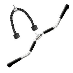 Accesorio de Polea Barra Curl  Soga Cuerda de Triceps