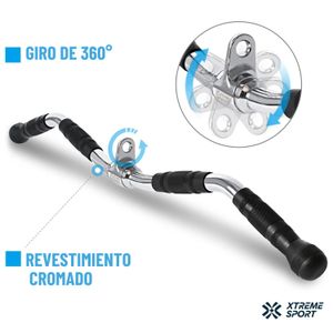 Accesorio de Polea Barra Curl  Soga Cuerda de Triceps