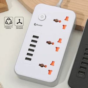 Extensión De Enchufe 6 USB 3 PowerSocket Universal HYC280052 Dreizt B