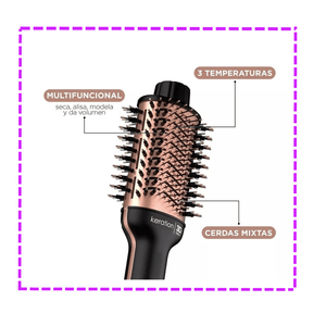 Combo Plancha Alisadora de Cabello Slice Gama + Cepillo Secador Gama  Keration 3D Therapy