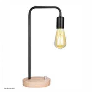 Lampara Mesa Dormitorio Madera Metal Industrial DYH390007 Buckingham