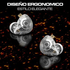 Audifonos In-Ear Gamer con micro KZ EDX Pro Crystal