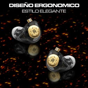 Audifonos In-Ear Gamer con micro KZ EDX Pro Negro