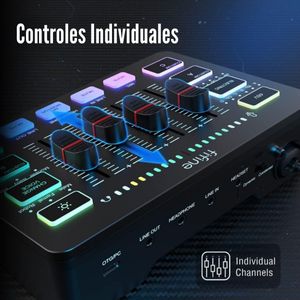 Mixer Fifine Ampligame SC3 RGB Streaming XLR Black