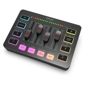 Mixer Fifine Ampligame SC3 RGB Streaming XLR Black