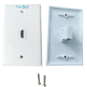 Placa ABS HDMI Faceplate Empalme HDMI Hembra 90 Grados 1 Puesto 1080P