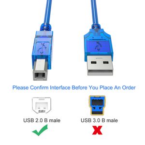 Cable Para Impresora Escaner Usb 2.0 9 Metros - Azul