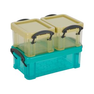 Set 3 Mini Cajas con Tapa 13,5x9x10 cm