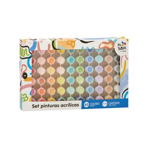Set 60 Pinturas Acrílicas 19,9x34,7x2,7 cm