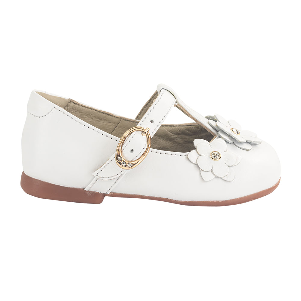 Calzado Roxana 100% Cuero Baby Club Chic Color Blanco Talla 23 - Real Plaza