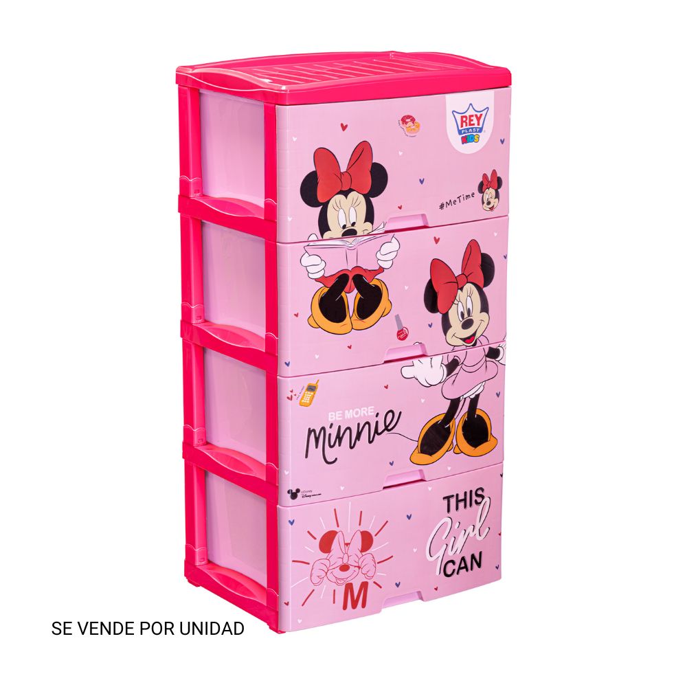 Comoda Big Box Reyplast Disney Minnie Polipropileno 4 Niveles