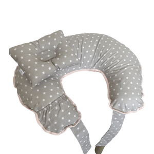 Almohada de Lactancia Gris niña Mi Cigueña