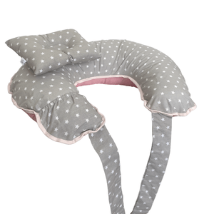 Almohada de Lactancia Gris niña Mi Cigueña