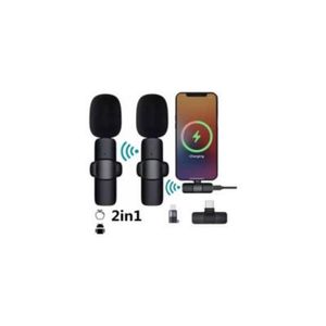 Micrófono Inalámbrico K9 de Solapa Dual Para Celulares iPhone
