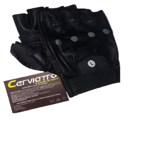 Mitones de Cuero Para Pesas Gym Guantes Entrenamiento Todo Fit Talla L