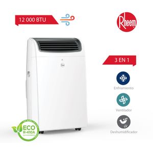 Aire Acondicionado Portatil Rheem De 12,000 BTU Convencional Frío Solo