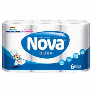 Papel Toalla NOVA Ultra Absorbente Paquete 6un