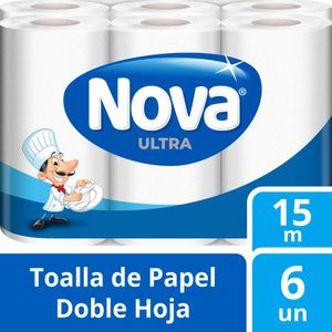 Papel Toalla NOVA Ultra Absorbente Paquete 6un