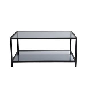 Mesa de Centro Casa Concepto Lifta Hecho de Metal Pintado al Horno Color Negro