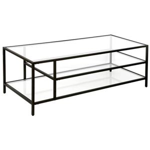 Mesa de Centro Casa Concepto Pariss Hecho de Metal Pintado al Horno Color Negro