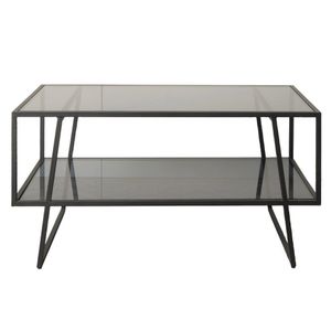 Mesa de Centro Casa Concepto Dwight Hecho de Metal Pintado al Horno Color Negro
