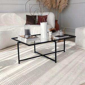 Mesa de Centro Casa Concepto Leviatan Hecho de Metal Pintado al Horno Color Negro