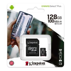 Memoria Micro SD 128GB Kingston A1 Canvas Select Plus Clase 10