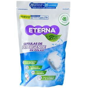Detergente Cápsulas en Polvo ETERNA Bio Doypack 20un