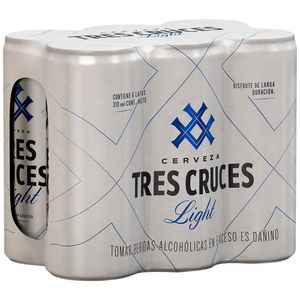 Cerveza Light TRES CRUCES Lata 310ml Paquete 6un
