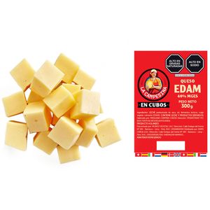 Queso Edam en Cubos CAMPESINA Paquete 300g